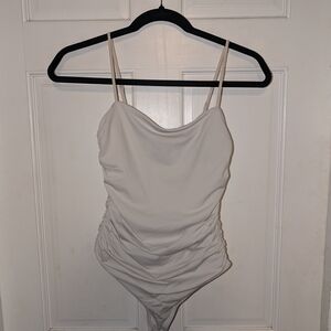 *MOVING SALE* Babaton Matte Pearl Ruched Bodysuit